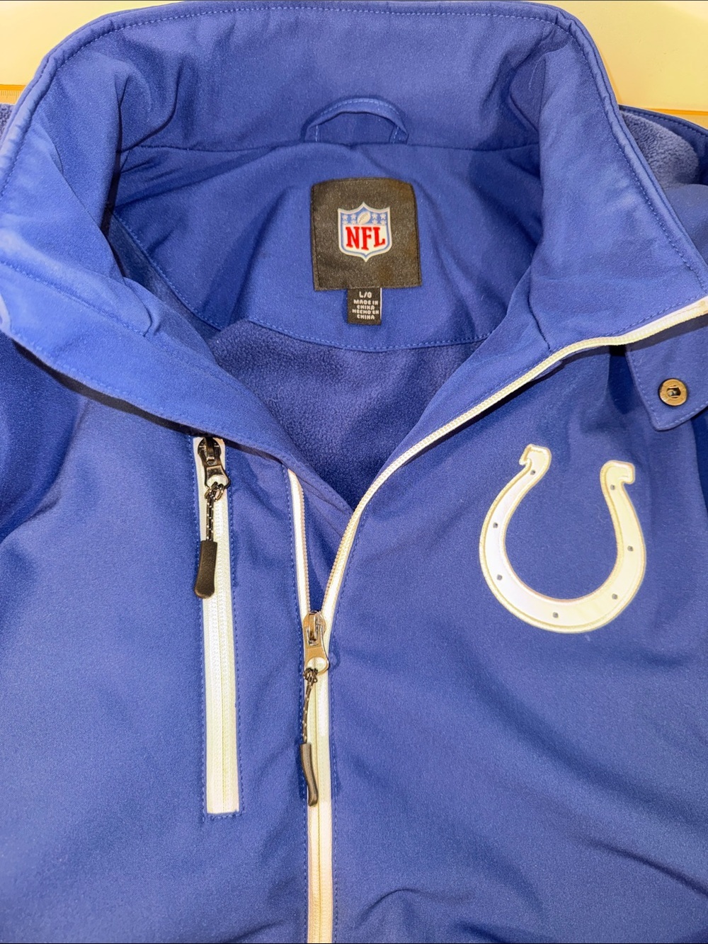 NFL Colts Navy Blue Jacket with White Trim - Picture 4 of 10